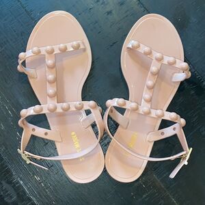 Steve Madden Pink Knob Sandals Dust Pink Summer Casual Beachy​​​​